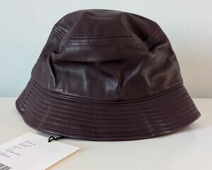 Stand Studio Vida Burgundy Faux Leather Bucket Hat NEW!